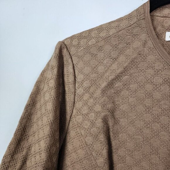NEW Coldwater Creek Brown Diamond Textured Blazer Jacket Size 16 $129 - Picture 6 of 11